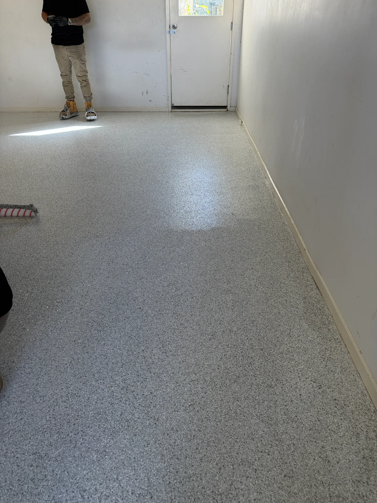 Commercial Corridor — Heavy-Duty Flake epoxy floor in Perth · Workshop, Perth