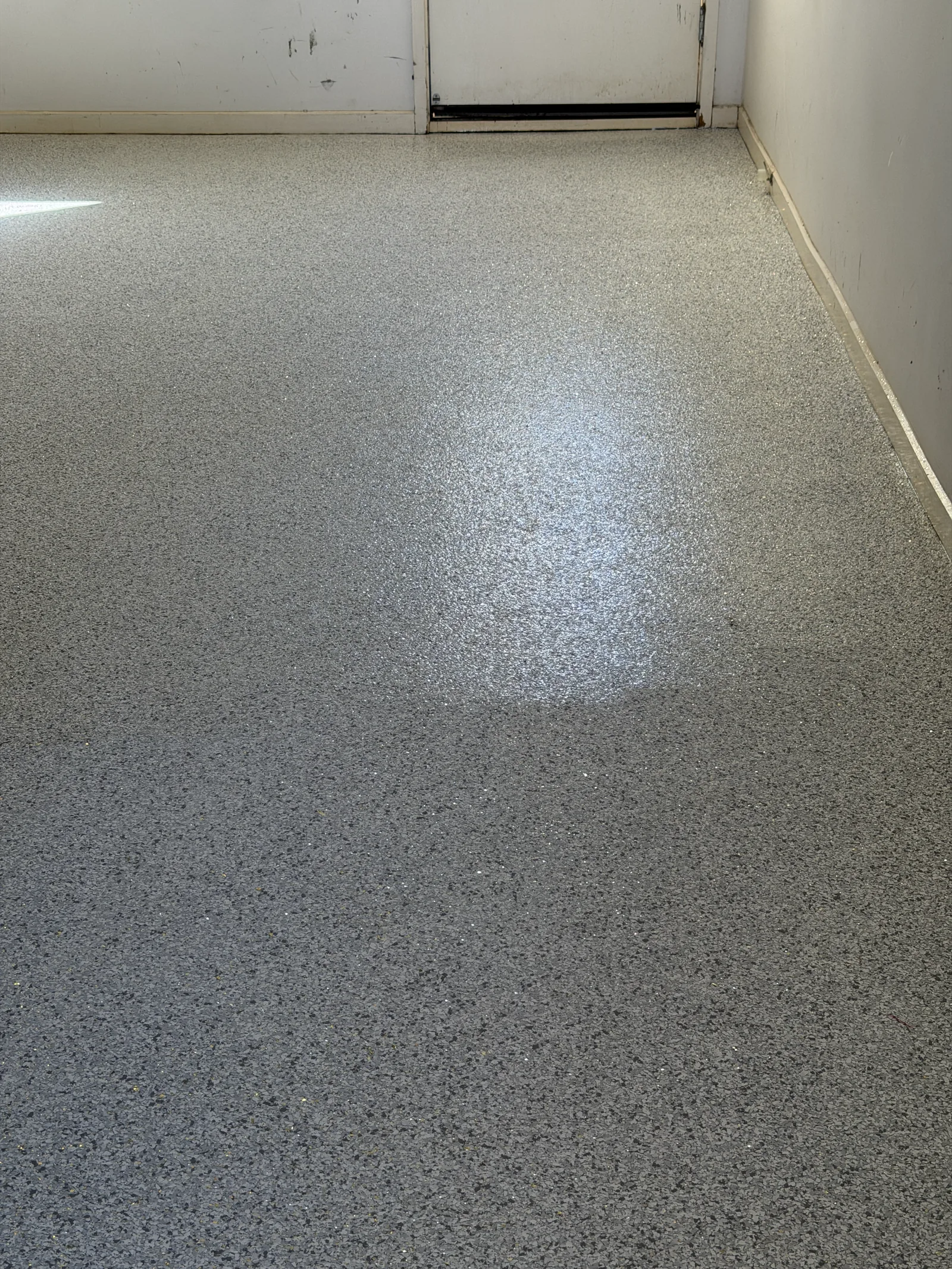 Decorative Flake Room — Grey & White Flake epoxy floor in Perth · Residential, Perth